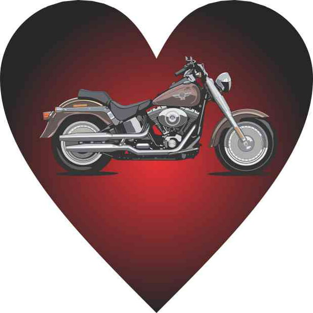 2Pcs Hand Love Heart Chicken Decal Motorcycle Window Laptop Car Door Stickers